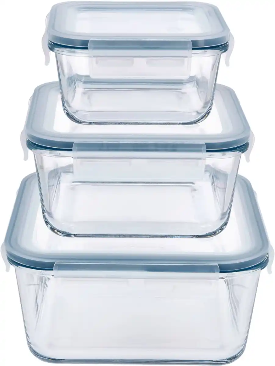 Bild 1 von SILVERCREST® Glasfrischhaltedosen-Set quadratisch, 3-teilig