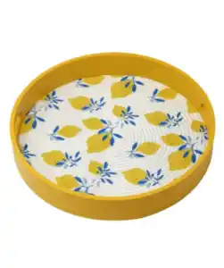 Dekotablett Früchte, gelb