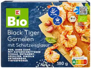 K-BIO Bio-Black-Tiger-Garnelen, 180-g-Packg.