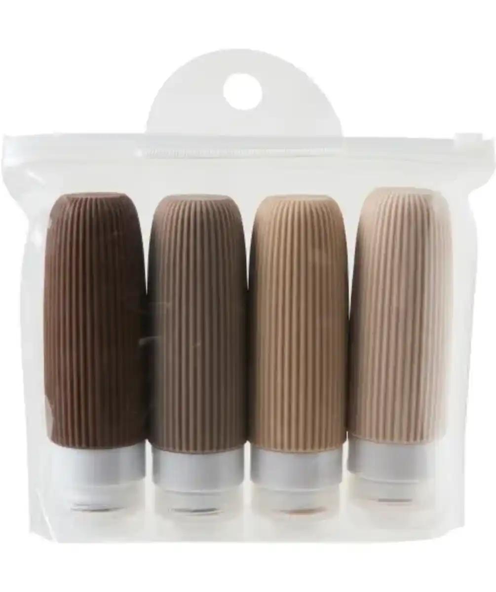 Bild 1 von Silikon-Reiseflaschenset, braun