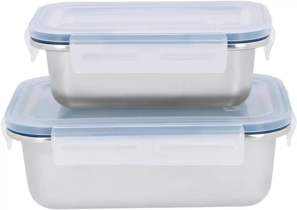 Bild 1 von SILVERCREST® Frischhaltedosen-Set Edelstahl, > 3 Jahre Garantie  2-teilig
