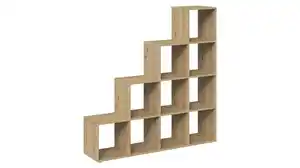 Raumteiler Artisan Eiche 139 x 142 cm - 10 Fächer - RIKU