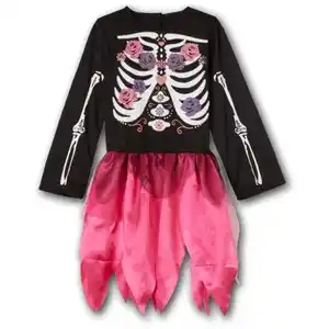 Kinderkostüm „Blumenskelett“