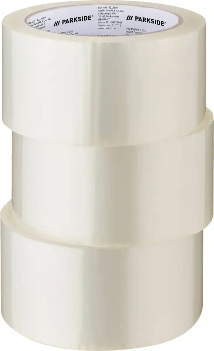 Bild 1 von PARKSIDE® Packband transparent (3 Rollen), 3-St.-Packg.