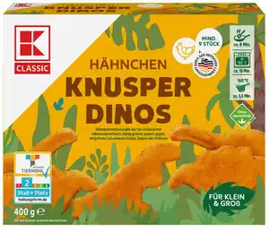 K-CLASSIC Hähnchen-Knusperdinos, 400-g-Packg.