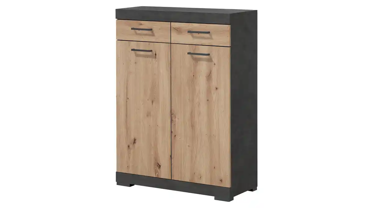 Bild 1 von Kommode mit Schubladen anthrazit Artisan Eiche 80 cm - BRISTOL