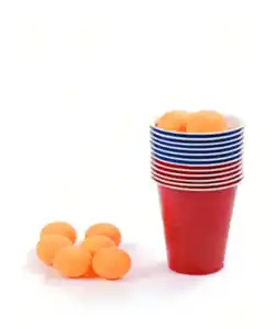 Bierpong-Trinkspiel, bunt