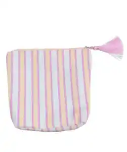 Gestreifte Kosmetiktasche, rosa