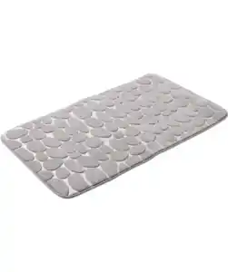 Badematte mit geprägter Oberfläche, grau