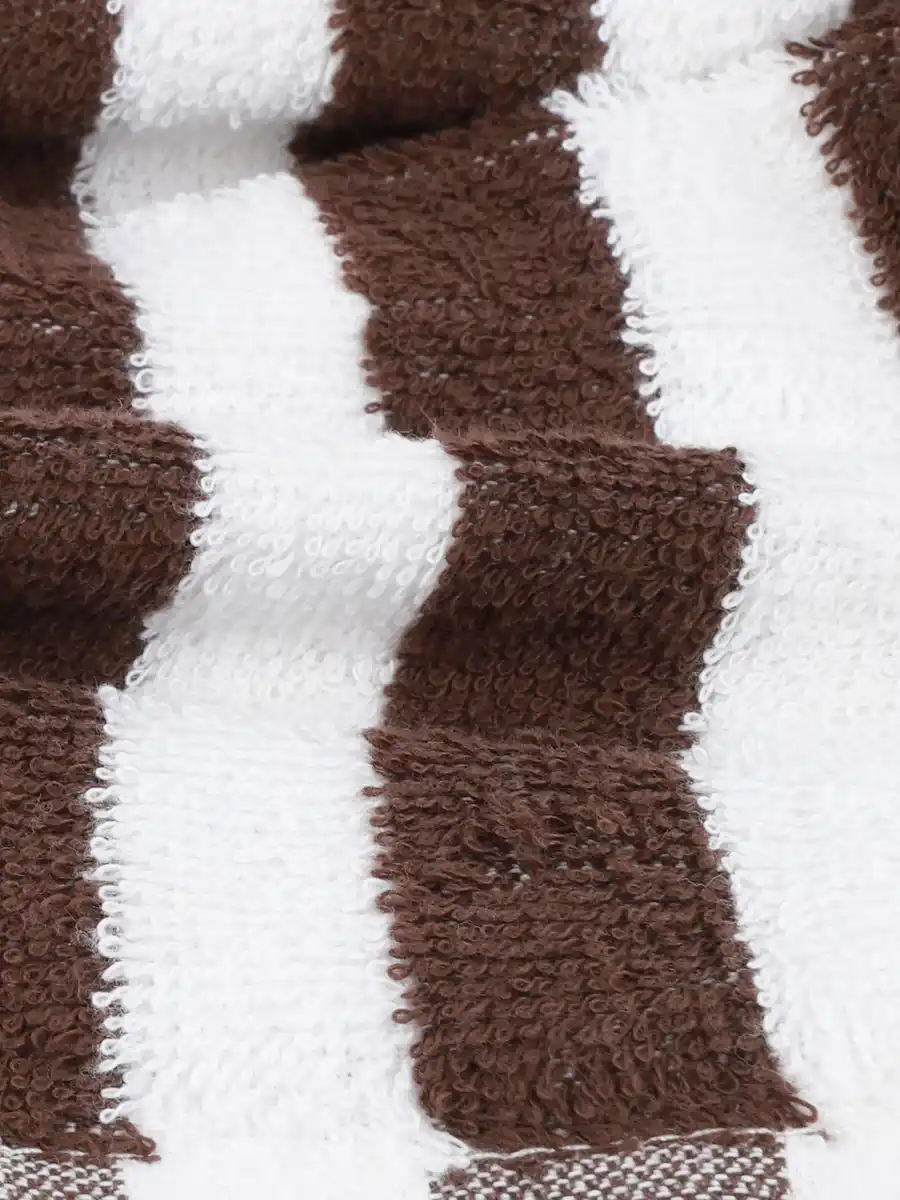 Bild 3 von Waschhandschuh gestreift, 16x21cm Braun