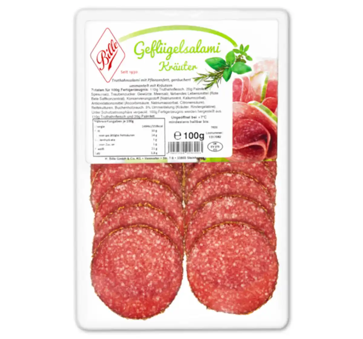 Bild 1 von BILLE Geflügelsalami*