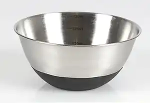 Edelstahl-Schüssel 750ml schwarzer Silikonfuß