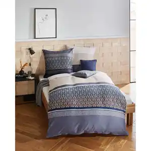 Biberbettwäsche Valencia, 155x220cm Blau