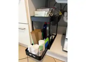 Multifunktionsregal mit 2 Ebenen und 2 Körben 39,5x22,5x31cm