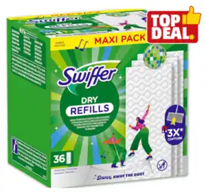 SWIFFER Tanz den Staub weg Trockene Bodenwischtücher*