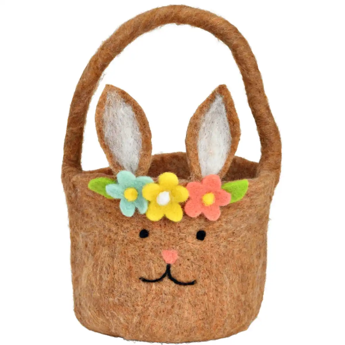 Bild 1 von Osterkorb mit Hasenohren braun Ø15 cm