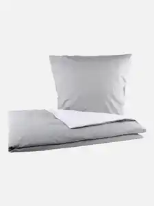 Biberbettwäsche im schlichten Dessin 135x200cm Grau