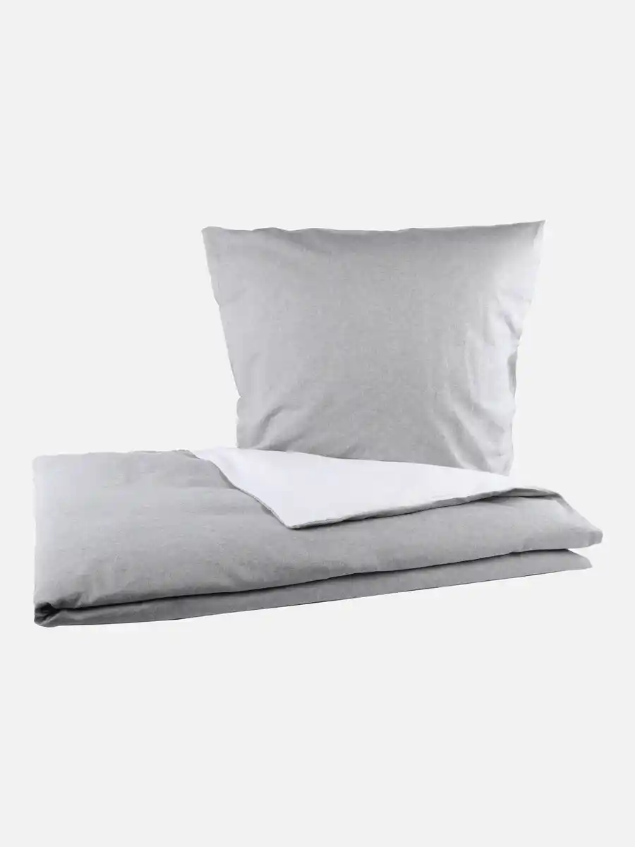 Bild 1 von Biberbettwäsche im schlichten Dessin 135x200cm Grau