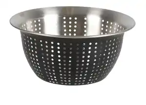 Edelstahl-Siebschüssel Ø18cm schwarz lackiert