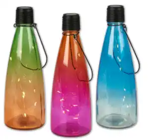 HOME IDEAS Seasons Bunte Solarglasflasche*
