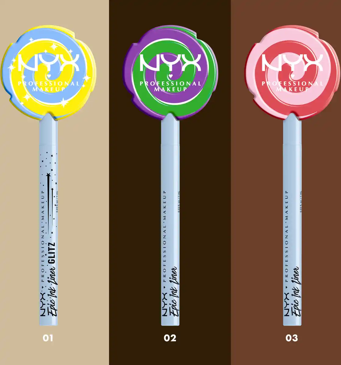 Bild 4 von NYX Professional MakeUp Holiday 2025 Epic Ink Lollipop Liner - Gingersnap Swirl, 1 ml