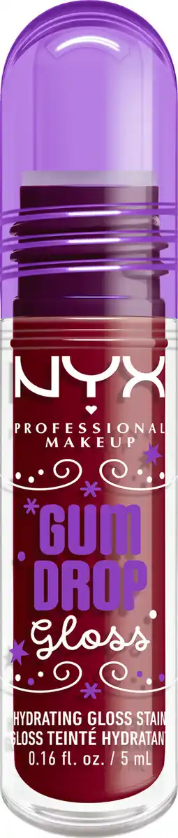 Bild 1 von NYX Professional MakeUp Holiday 2025 Gumdrop Lip I.V. Gloss Stain Lipgloss - Cranberry Splash, 5 ml