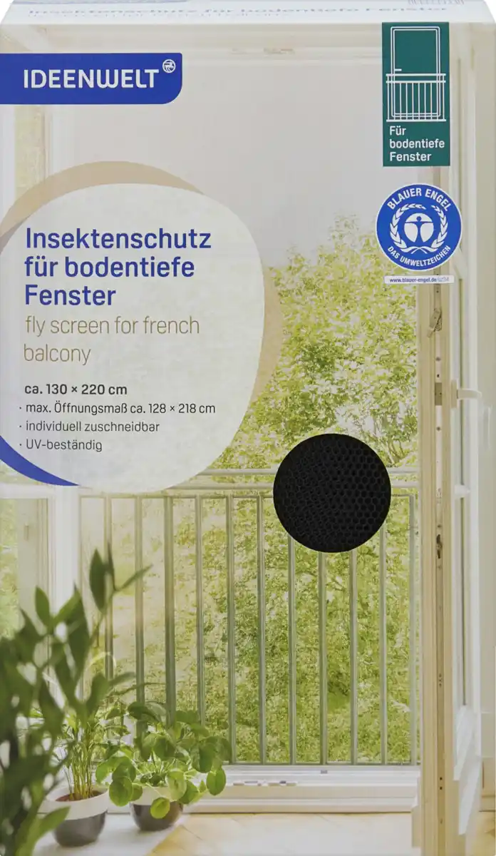 Bild 1 von IDEENWELT Insektenschutz bodentiefes Fenster anthrazit, 286 null
