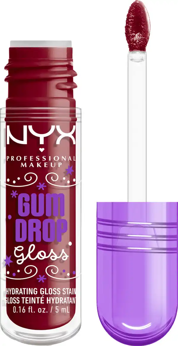 Bild 2 von NYX Professional MakeUp Holiday 2025 Gumdrop Lip I.V. Gloss Stain Lipgloss - Cranberry Splash, 5 ml