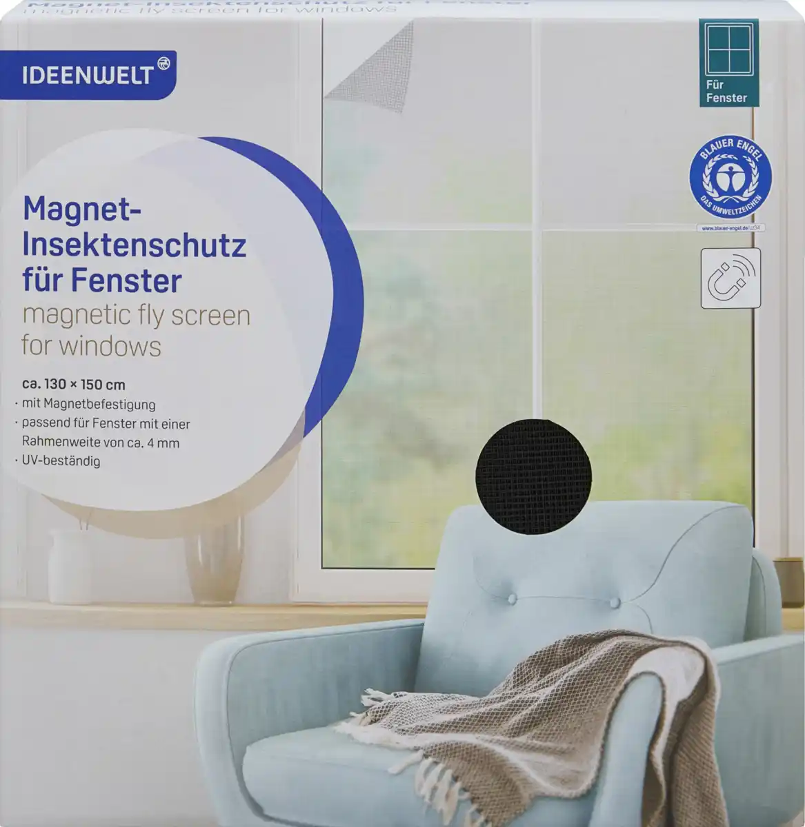 Bild 1 von IDEENWELT Insektenschutz Fenster anthrazit, 195 null