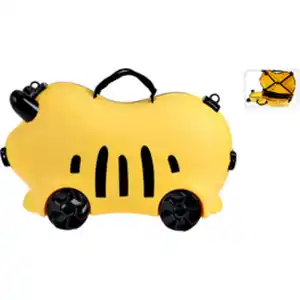 Trolley, LxHxT: 52 x 32 x 21 cm, mit Sitzfunktion, gelb