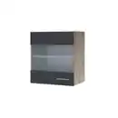 Bild 1 von Flex-Well Glas-Hängeschrank »Morena«, Basaltgrau/San Remo Eiche, grau, melaminbeschichtete Spanplatte