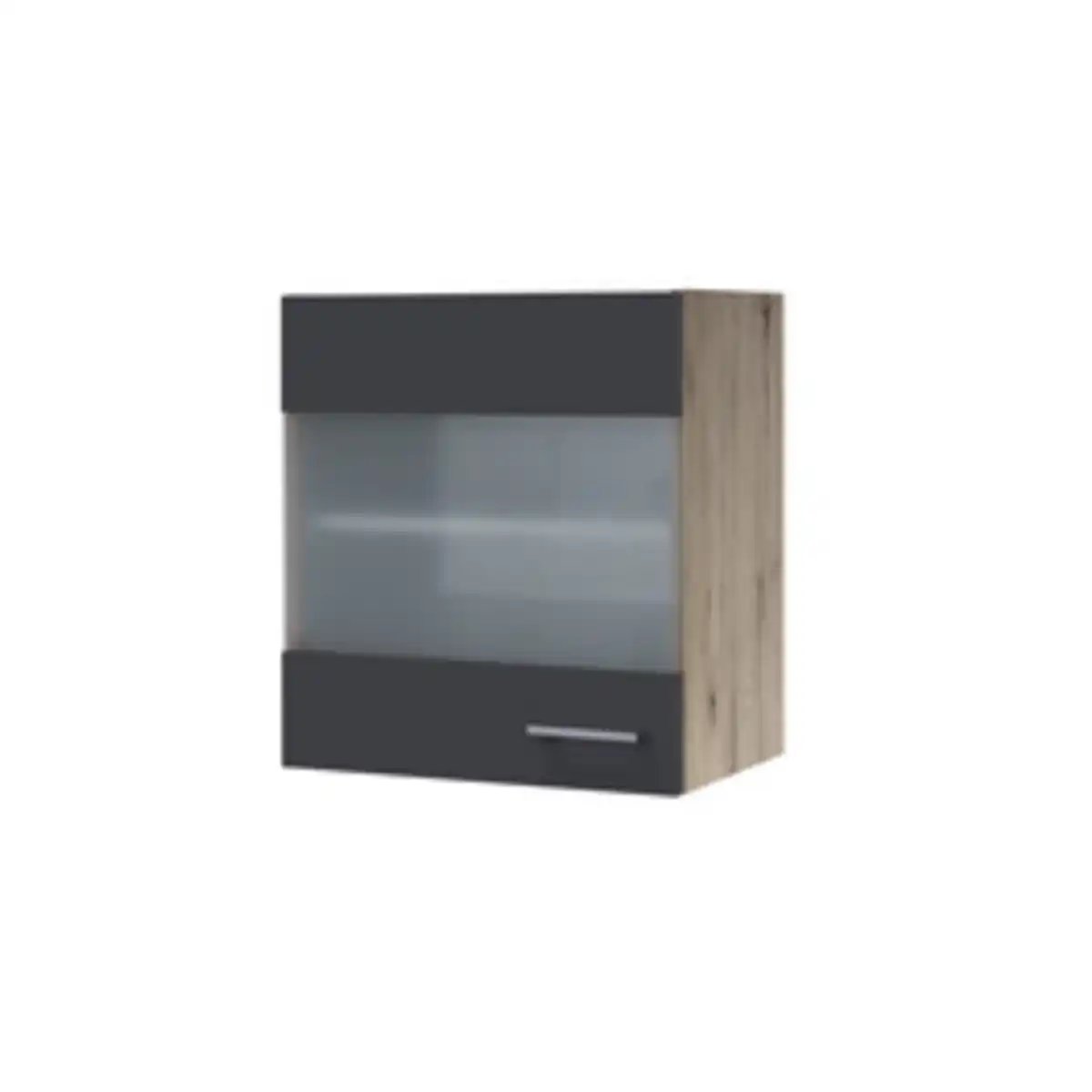 Bild 1 von Flex-Well Glas-Hängeschrank »Morena«, Basaltgrau/San Remo Eiche, grau, melaminbeschichtete Spanplatte