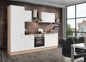 Menke Küchenzeile Biggi mit E-Geräte inkl. Geschirrspüler weiß matt 270 cm