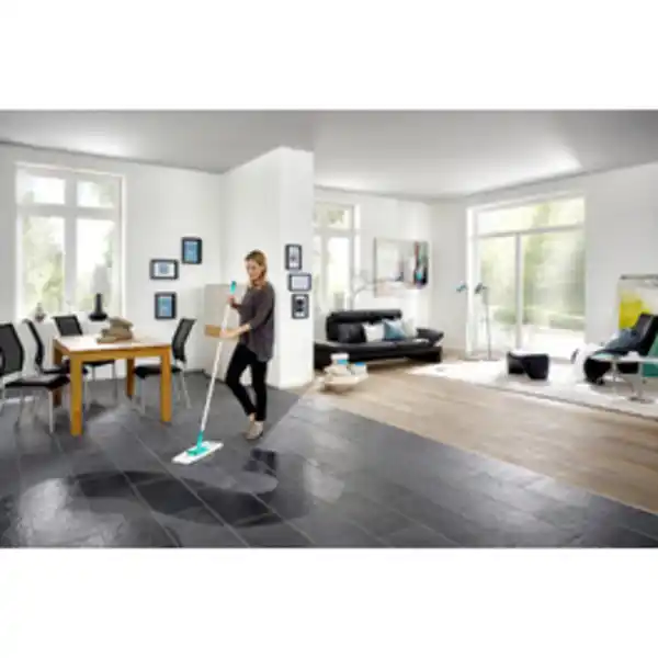 Bild 2 von LEIFHEIT Bodenwischer »Profi XL Micro Duo Alu«, inkl. Micro-Duo Wischbezug und Superduster XL, türkis