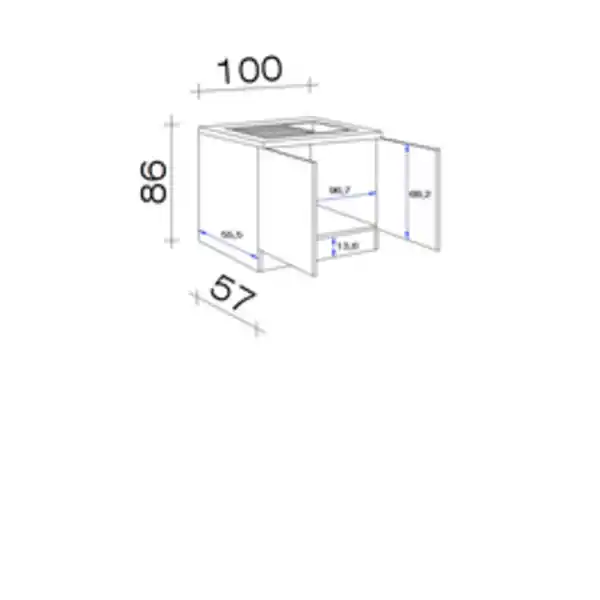 Bild 2 von Flex-Well Spülenunterschrank »Morena«, Anschlagrichtung: links/rechts, melaminbeschichtete Spanplatte