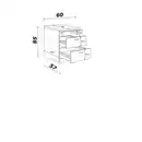 Bild 2 von Flex-Well Auszugsunterschrank »Morena«, San Remo Eichefarben / basaltgrau