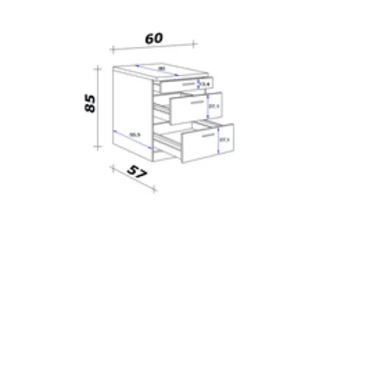 Bild 2 von Flex-Well Auszugsunterschrank »Morena«, San Remo Eichefarben / basaltgrau