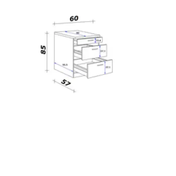 Bild 2 von Flex-Well Auszugsunterschrank »Morena«, San Remo Eichefarben / basaltgrau