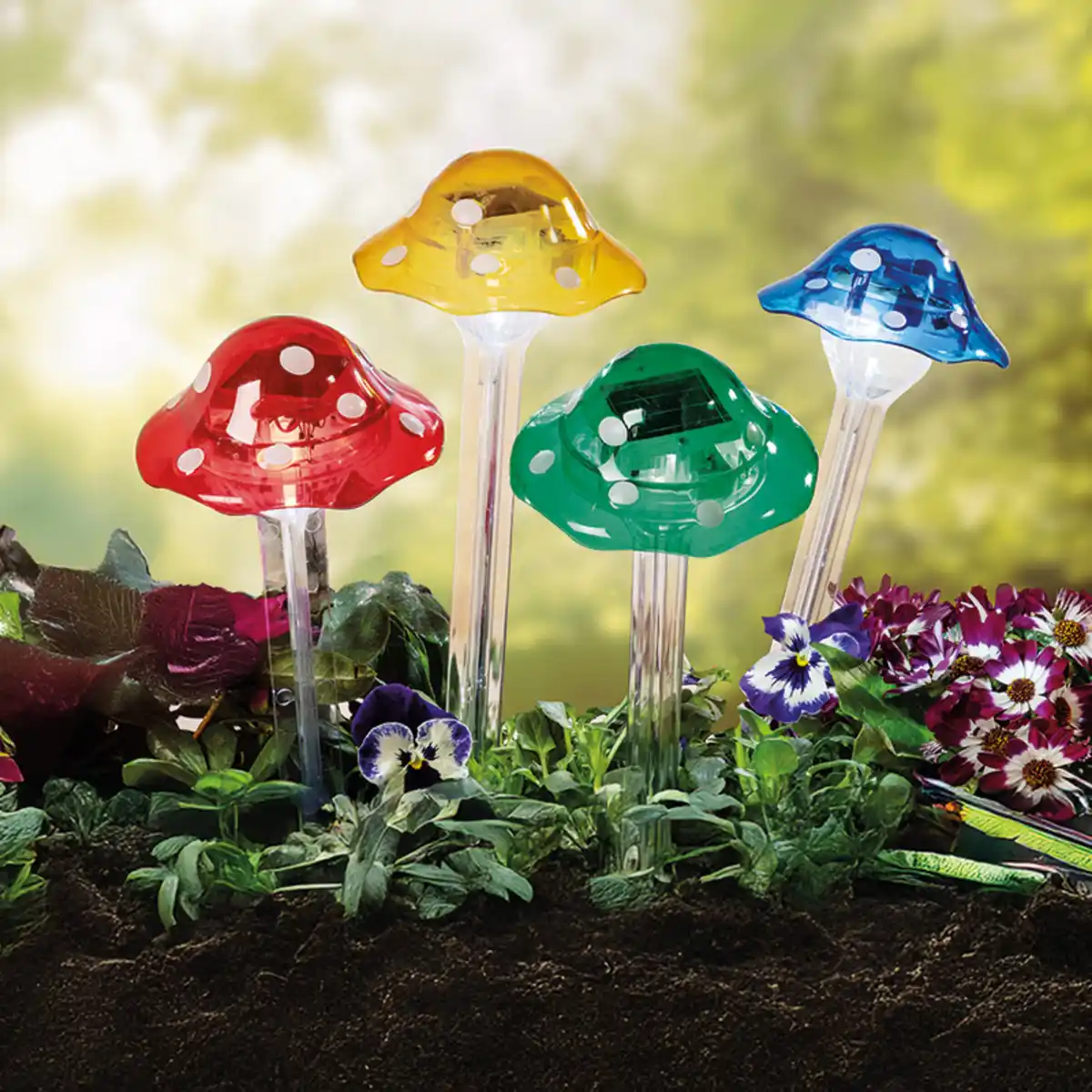 Bild 1 von I-Glow LED-Solar-Gartenleuchte "Pilz"