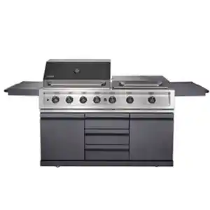 THOR Gasgrill »Giant«, Outdoorküche, 3 Haupt-, 2 Seiten-, 1 Heck-, 1 Sear-Brenner, Edelstahl Plancha