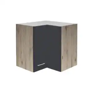 Flex-Well Eck-Hängeschrank »Morena«, Basaltgrau/San Remo Eiche, grau, melaminbeschichtete Spanplatte