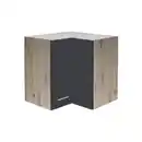 Bild 1 von Flex-Well Eck-Hängeschrank »Morena«, Basaltgrau/San Remo Eiche, grau, melaminbeschichtete Spanplatte