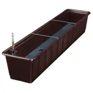 Geli Bewässerungsblumenkasten »Aqua Green«, BxHxL: 21 x 17,5 x 100 cm, 19 Liter, braun