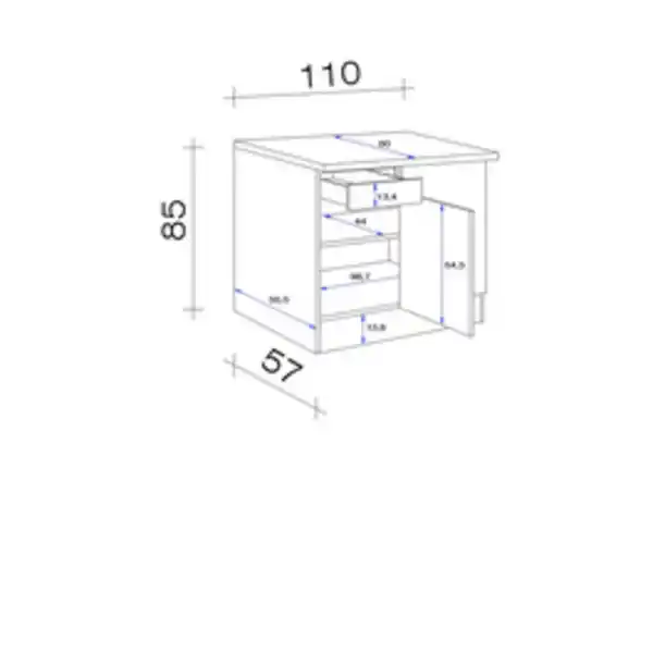 Bild 2 von Flex-Well Küchenunterschrank »Wito«, weiß