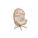 Bild 1 von CASAYA Drehsessel »Mindelo«, inkl. Kissen, Rundband-Geflecht, Stahl pulverbeschichtet, taupe