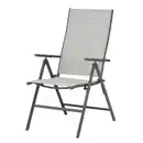 Bild 1 von toom Gartenstuhl 'Laura' klappbar Stahl hellgrau 56,6 x 104 x 63 cm