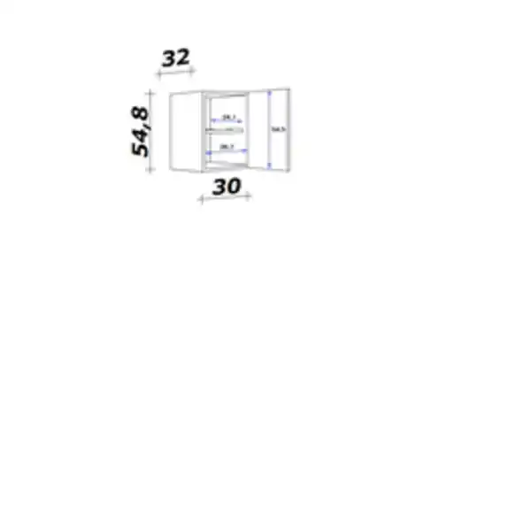 Bild 3 von Flex-Well Hängeschrank »Morena«, Basaltgrau/San Remo Eiche, grau, melaminbeschichtete Spanplatte