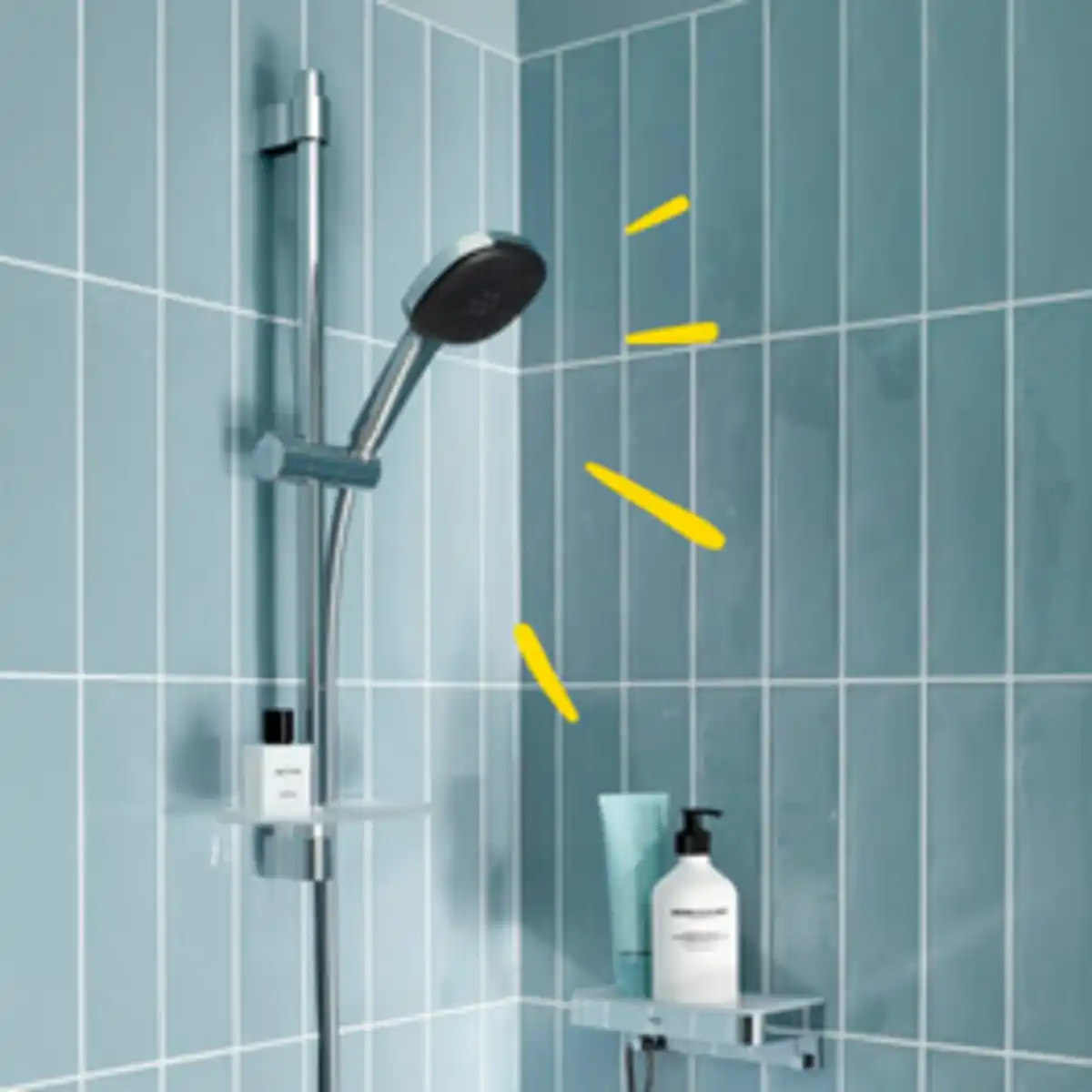 Bild 2 von GROHE Brausestange »Vitalio Comfort 110«, Set, 2 Strahlarten (Jet, Rain), chromfarben