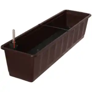 Geli Bewässerungsblumenkasten »Aqua Green«, BxHxL: 21 x 17,5 x 80 cm, 15 Liter, braun