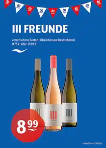 III FREUNDE verschiedene SortenRheinhessen/Deutschland